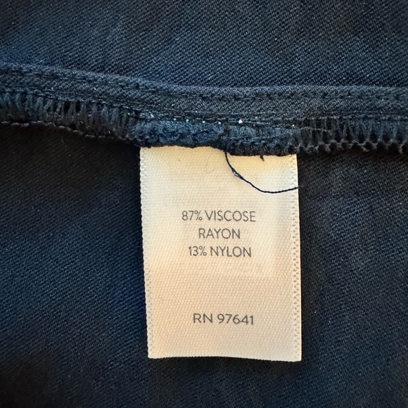 J Jill Button Front Three Tiered Dress Size MP Navy - Picture 6 of 8